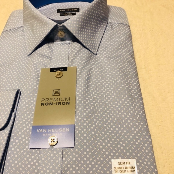 Van Heusen Classic Diamond Premium Non-Iron Shirt - Picture 2 of 5